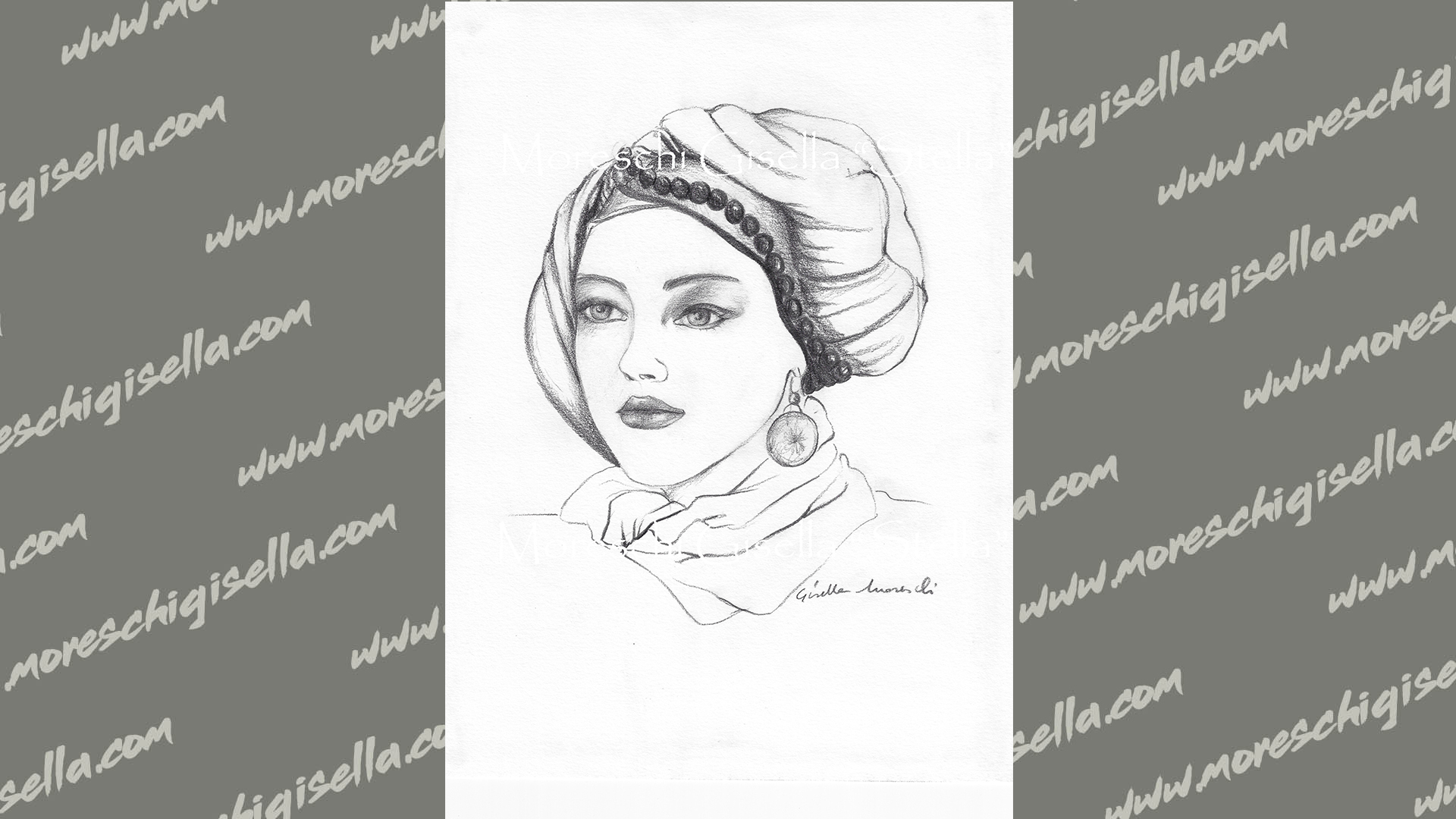 viso con turbante con fascia